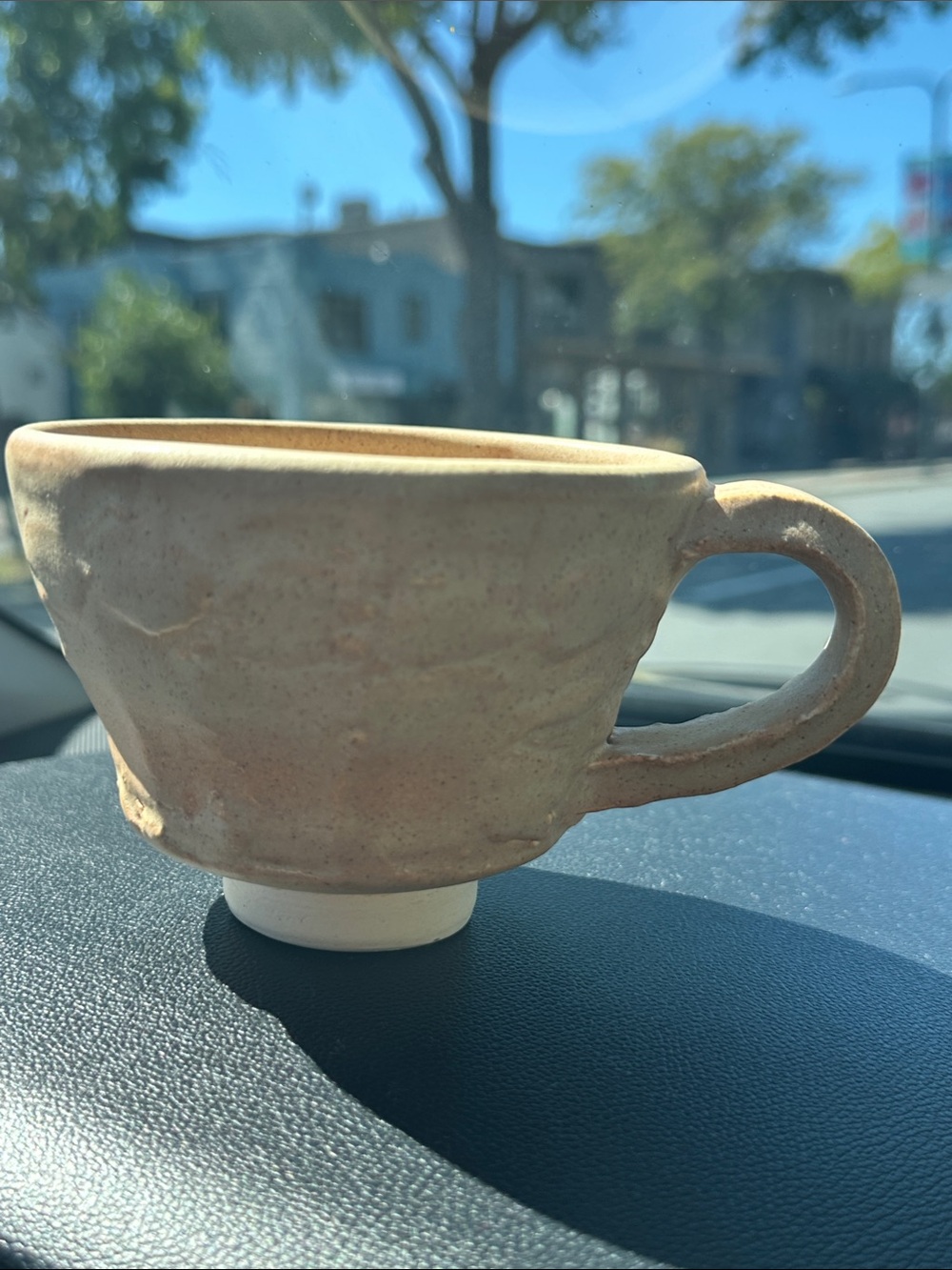 KGR Handcrafted Ceramic Coffee Cup in Light Beige